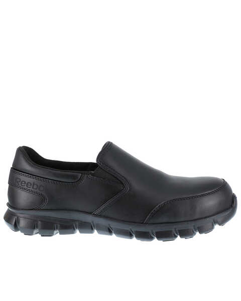 Image #2 - Reebok Men's Slip-On Sublite Work Shoes - Composite Toe, Black, hi-res