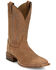 Image #1 - Justin Men's Rancho Western Boots - Broad Square Toe, Tan, hi-res