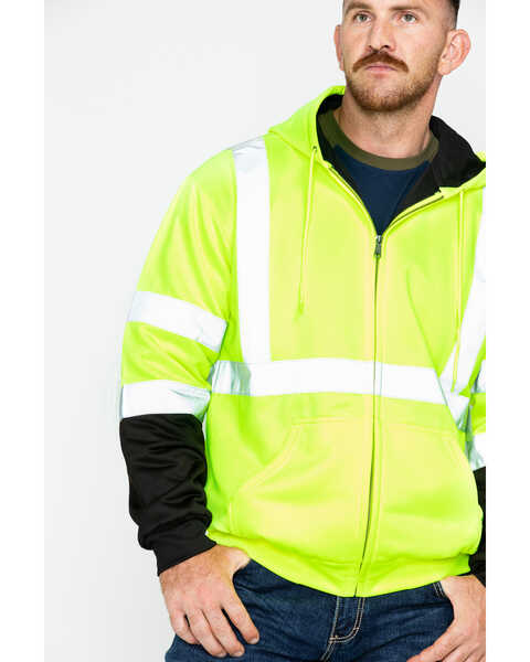Image #4 - Hawx Men's Soft Shell High-Visibility Safety Jacket - Big & Tall, Yellow, hi-res