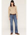 Image #1 - Carhartt Women's FR Tiller Rugged Flex&reg; Medium Wash Mid Rise Bootcut Stretch Denim Jeans, Blue, hi-res