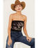Youth in Revolt Women's Live To Ride Americana Sleeveless Graphic Top, Black, hi-res