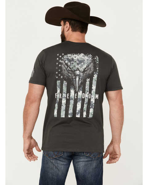 Image #1 - Buck Wear Men's Free Eagle Short Sleeve Graphic T-Shirt, Charcoal, hi-res