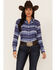 Image #1 - Ariat Women's R.E.A.L. Southwestern Oceanic Print Long Sleeve Western Pearl Snap Shirt, , hi-res