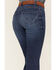 Wrangler Women's Dark Wash Mid Rise Willow Claire Ultimate Riding Trouser Jeans, Blue, hi-res