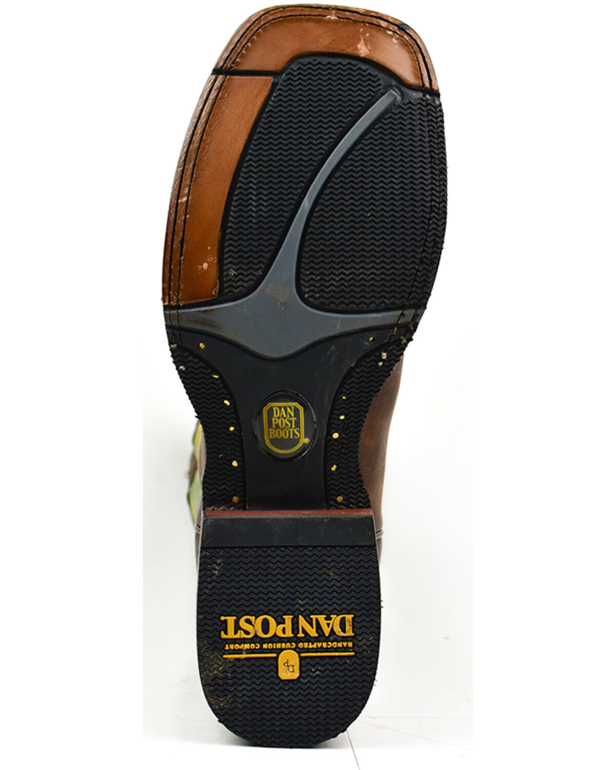 Image #7 - Dan Post Men's Leon Crazy Horse Performance Leather Western Boot - Broad Square Toe, Green, hi-res
