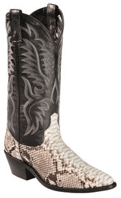 Laredo Key West Python Cowboy Boots - Medium Toe, Natural, hi-res