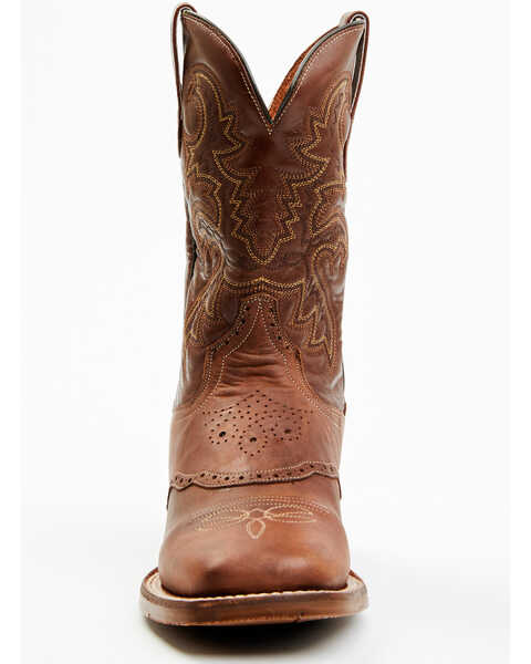 Image #8 - Dan Post Men's Embroidered Western Performance Boots - Broad Square Toe , Medium Brown, hi-res