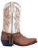 Image #2 - Laredo Women's Myra Ankle Fringe Western Boots - Square Toe, Sand, hi-res