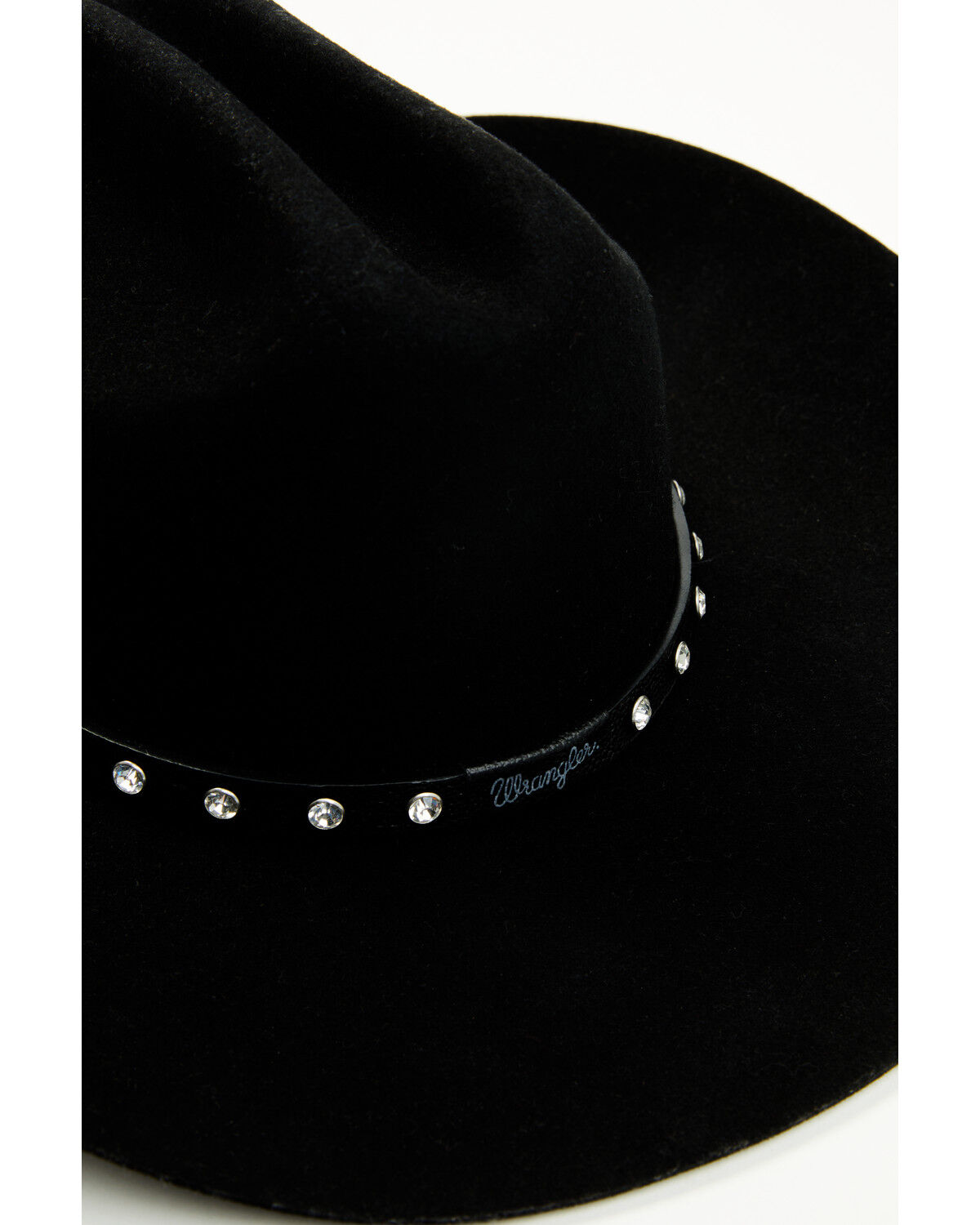 Image #2 - Wrangler Women's Rhinestone Wool Cowboy Hat, Black, hi-res