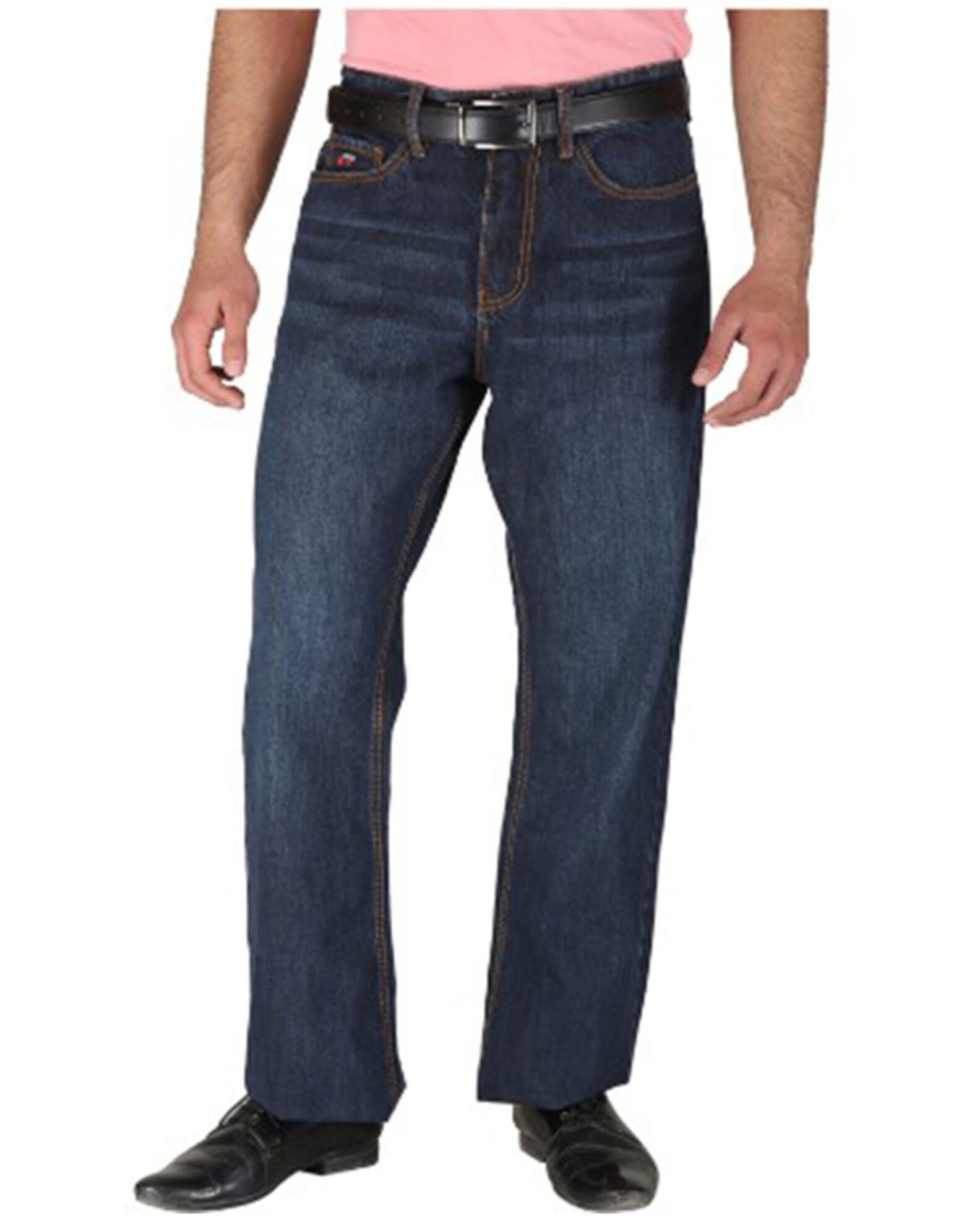 Forge Workwear Men s FR Cross Hatch Medium Wash Inherent Relaxed Bootcut Rigid Denim Jeans Sheplers