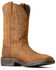 Image #1 - Ariat Men's Ridgeback Western Performance Boots - Broad Square Toe, Brown, hi-res