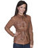 Image #1 - Scully Women's Belted Lamb Leather Jacket, Cognac, hi-res