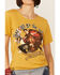 Rodeo Quincy Women's Grab Life By The Horns Graphic Short Sleeve Tee , Mustard, hi-res