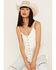 Image #1 - Cleo + Wolf Women's Smocked Button Front Woven Tank Top, Ivory, hi-res