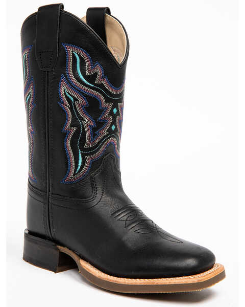 Shyanne Girls' Western Boots - Square Toe, Black, hi-res