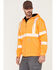 Image #2 - Carhartt Men's Hi-Vis Brite Orange Loose Fit Thermal Full-Zip Hooded Work Sweatshirt , Bright Orange, hi-res