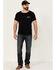 Image #2 - Moonshine Spirit Men's Acoustic Guitar Flag Graphic Short Sleeve T-Shirt, Black, hi-res