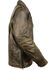 Image #2 - Milwaukee Leather Men's Triple Stitch Extra Long Biker Jacket, Black/tan, hi-res