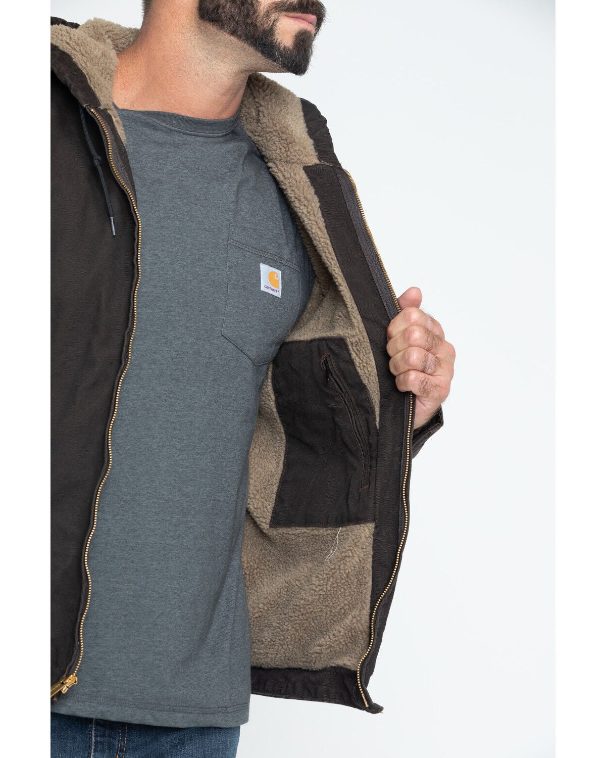 Image #5 - Carhartt Sierra Sherpa Lined Work Jacket, , hi-res