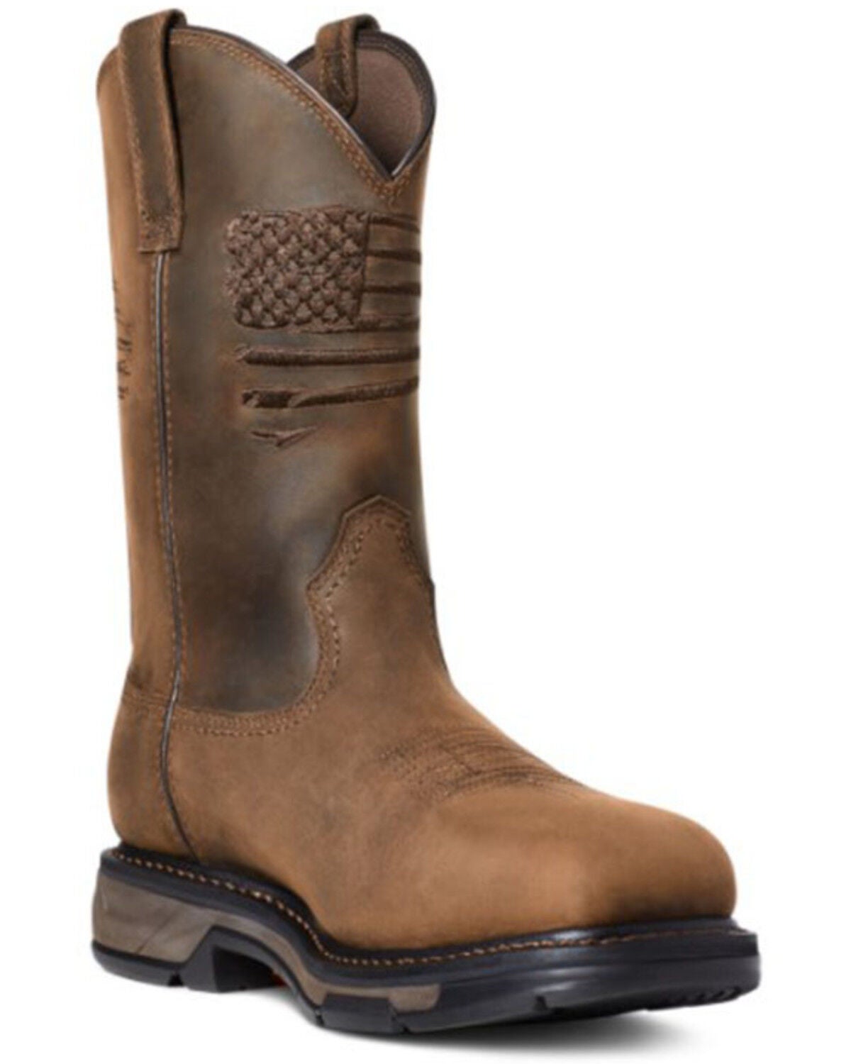 Ariat Men's WorkHog&reg; Patriot Waterproof Western Work Boots - Carbon Toe, Brown, hi-res