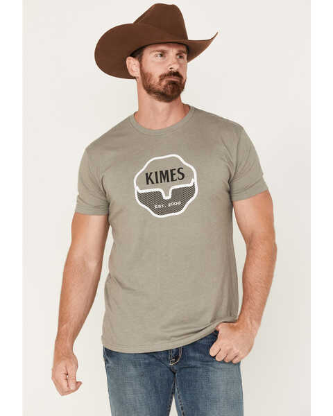 Image #1 - Kimes Ranch Men's Boot Barn Exclusive Notary Graphic Short Sleeve T-Shirt, Grey, hi-res