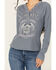 Image #3 - Cleo + Wolf Women's Tequila Graphic Long Sleeve Thermal , Slate, hi-res