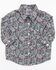 Image #1 - Cinch Infant Boys' Paisley Print Long Sleeve Button-Down Western Shirt , Grey, hi-res