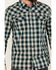 Image #3 - Moonshine Spirit Men's Autograph Plaid Print Long Sleeve Snap Western Shirt, Navy, hi-res