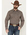 Image #1 - Cinch Men's Geo Print Long Sleeve Snap Western Shirt, Multi, hi-res
