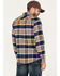 Image #4 - Brixton Men's Bowery Plaid Print Long Sleeve Button-Down Flannel Shirt, Blue, hi-res