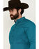 Image #2 - RANK 45® Men's Wagon Geo Print Long Sleeve Button-Down Performance Stretch Western Shirt, Teal, hi-res