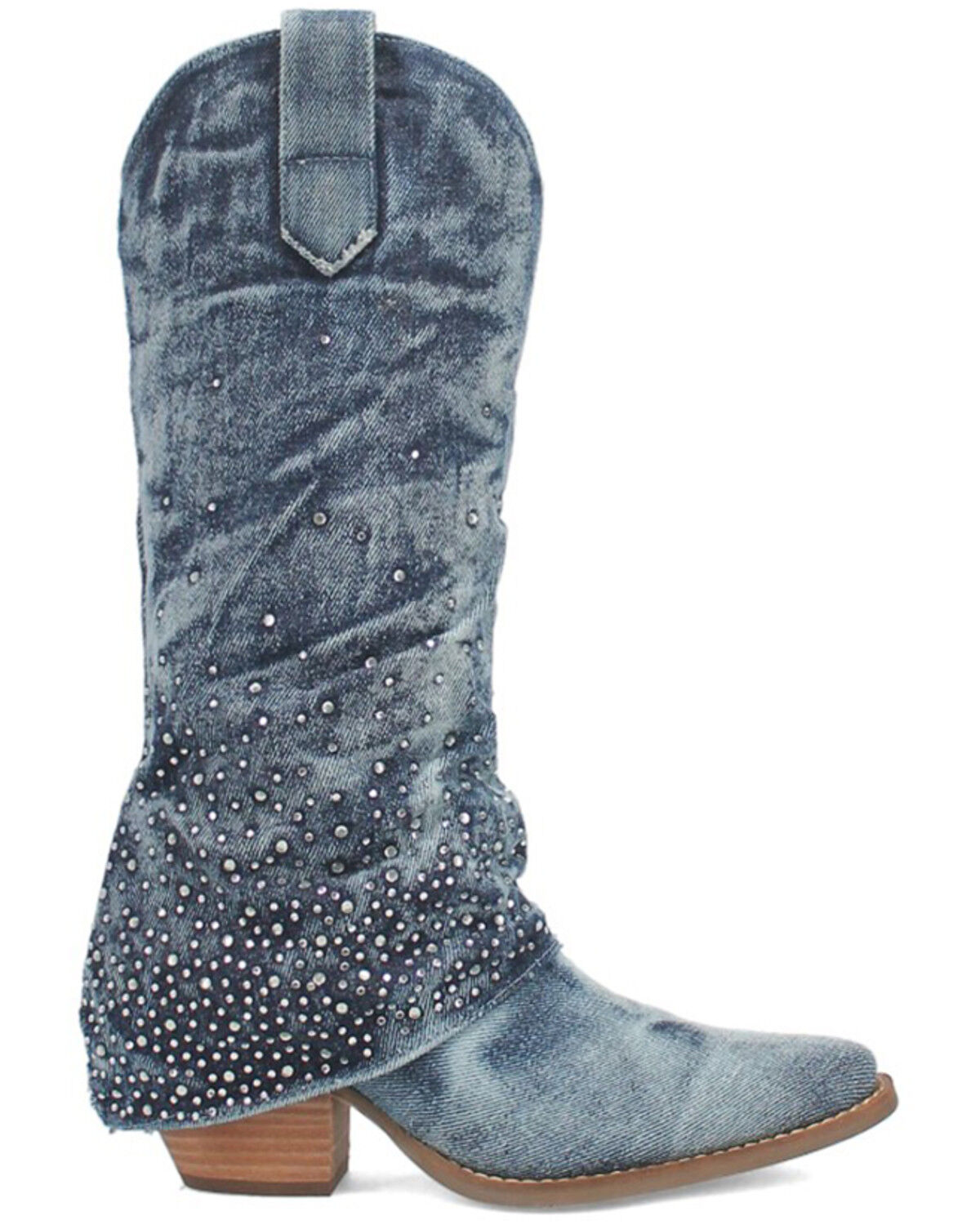 Image #2 - Dingo Women's Eye Candy Denim Western Boots - Round Toe, Blue, hi-res