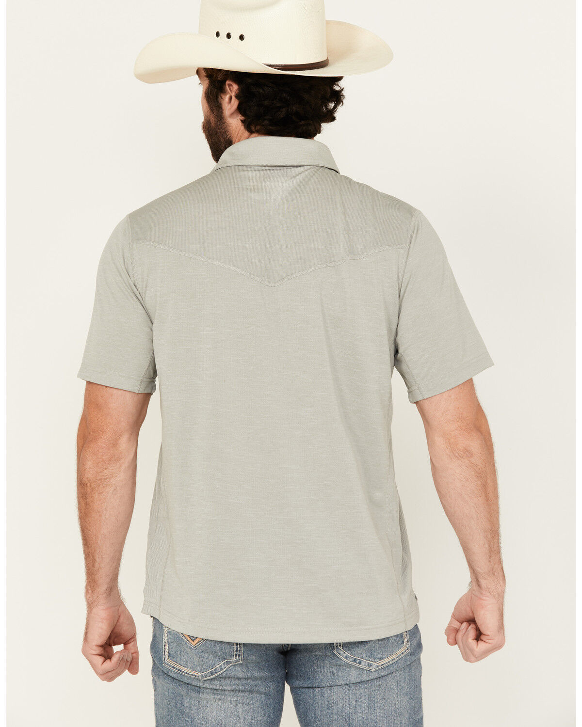 Image #4 - Wrangler Men's Solid Short Sleeve Performance Polo, Grey, hi-res