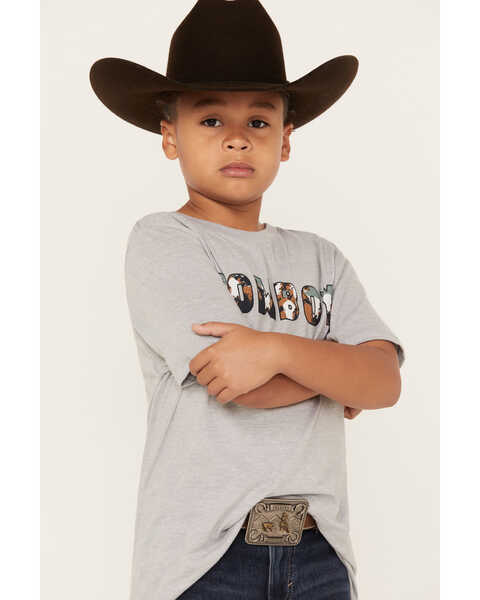 Image #2 - Cody James Boys' Cowboy Short Sleeve Graphic T-Shirt, Silver, hi-res