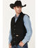 Image #3 - Powder River Outfitters Men's Black Wool Montana Vest, Black, hi-res