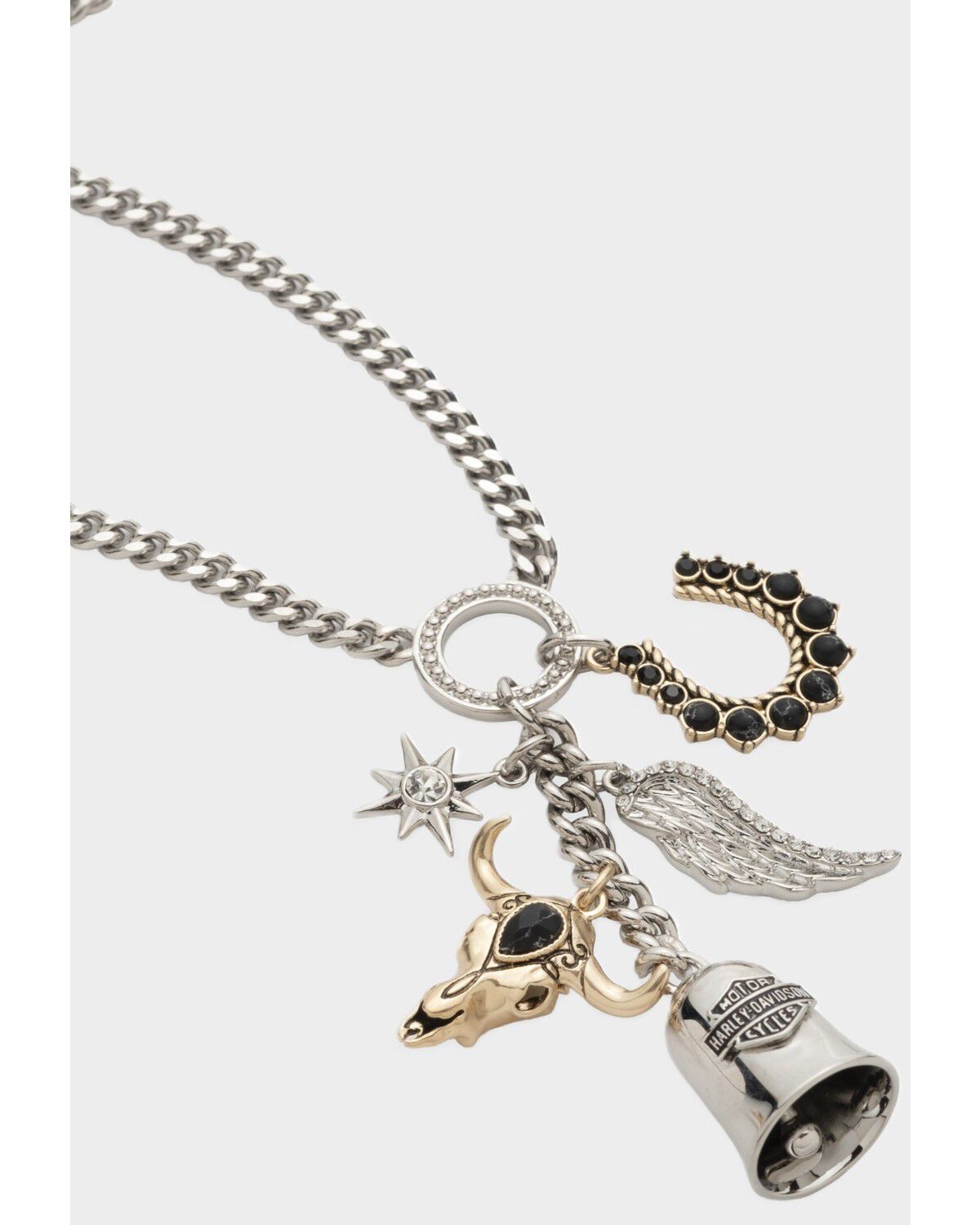Image #2 - Lainey Wilson X Harley Davidson Women's Charm Necklace, Silver, hi-res