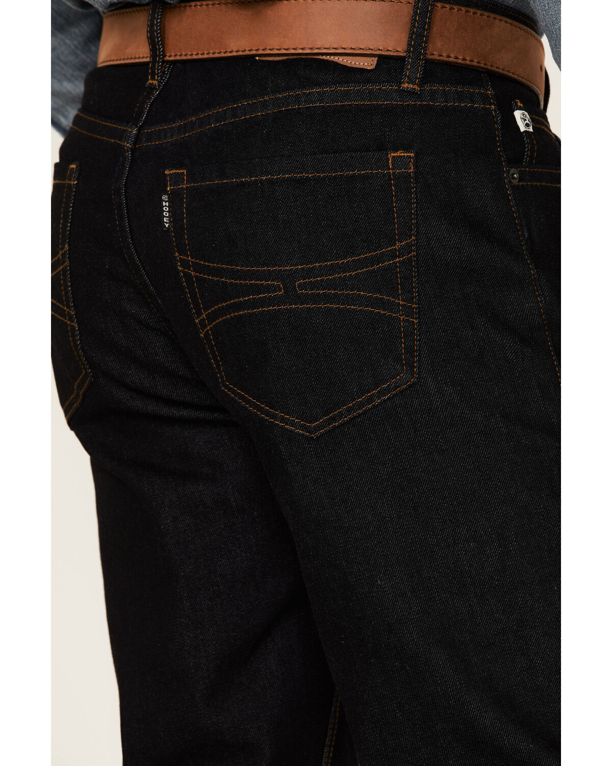 Image #2 - Hooey by Rock & Roll Denim Men's Dark Wash Double Barrel Relaxed Stackable Bootcut Jeans, Blue, hi-res