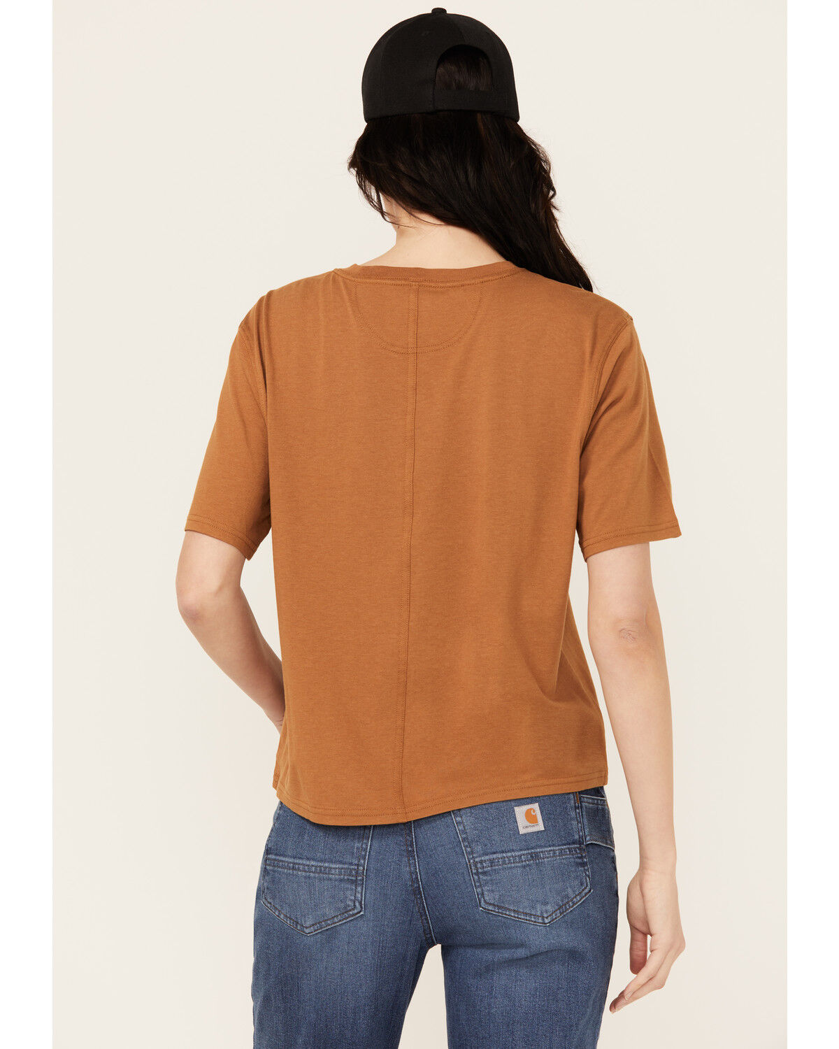 Image #4 - Carhartt Women's Loose Fit Lightweight Short Sleeve T-Shirt, Tan, hi-res