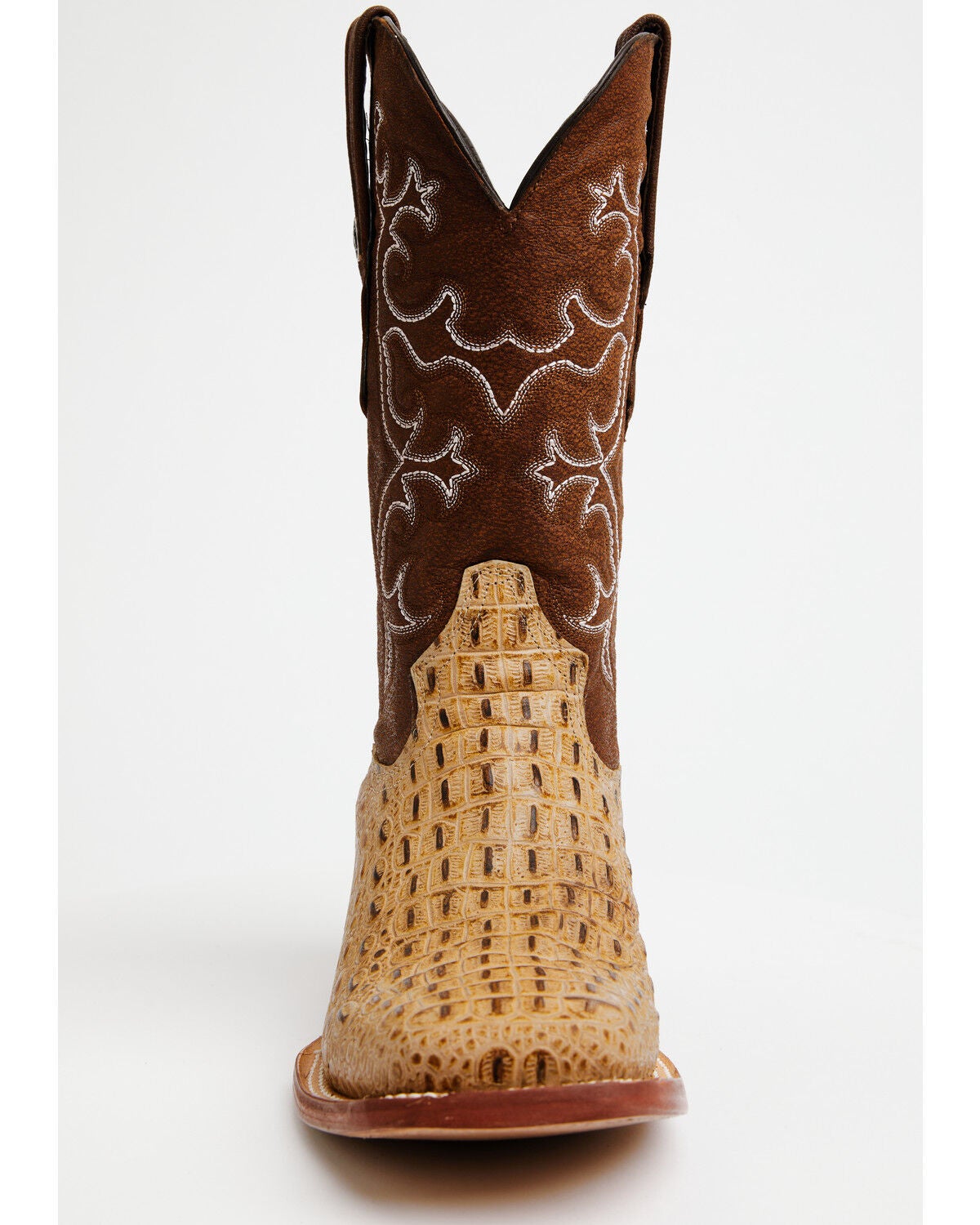 Image #4 - Tanner Mark Men's Ridgeback Caiman Print Western Boots - Broad Square Toe, Oryx, hi-res