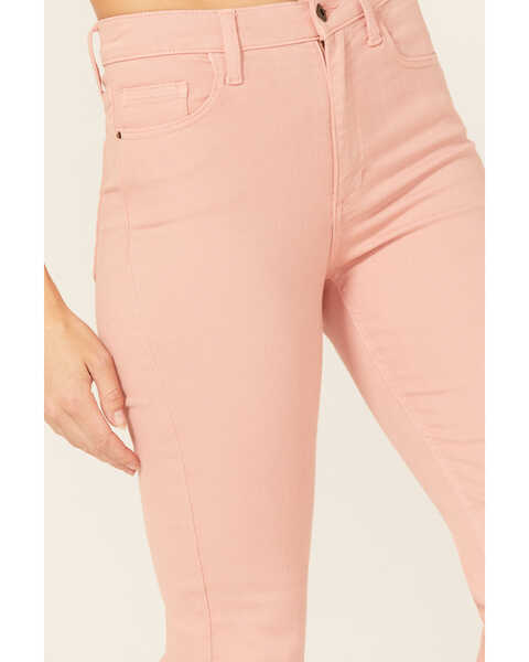 Image #2 - Sneak Peek Women's High Rise Slim Bootcut Jeans, Pink, hi-res