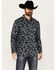 Image #1 - Moonshine Spirit Men's Kaanapali Floral Print Long Sleeve Snap Western Shirt, Black, hi-res