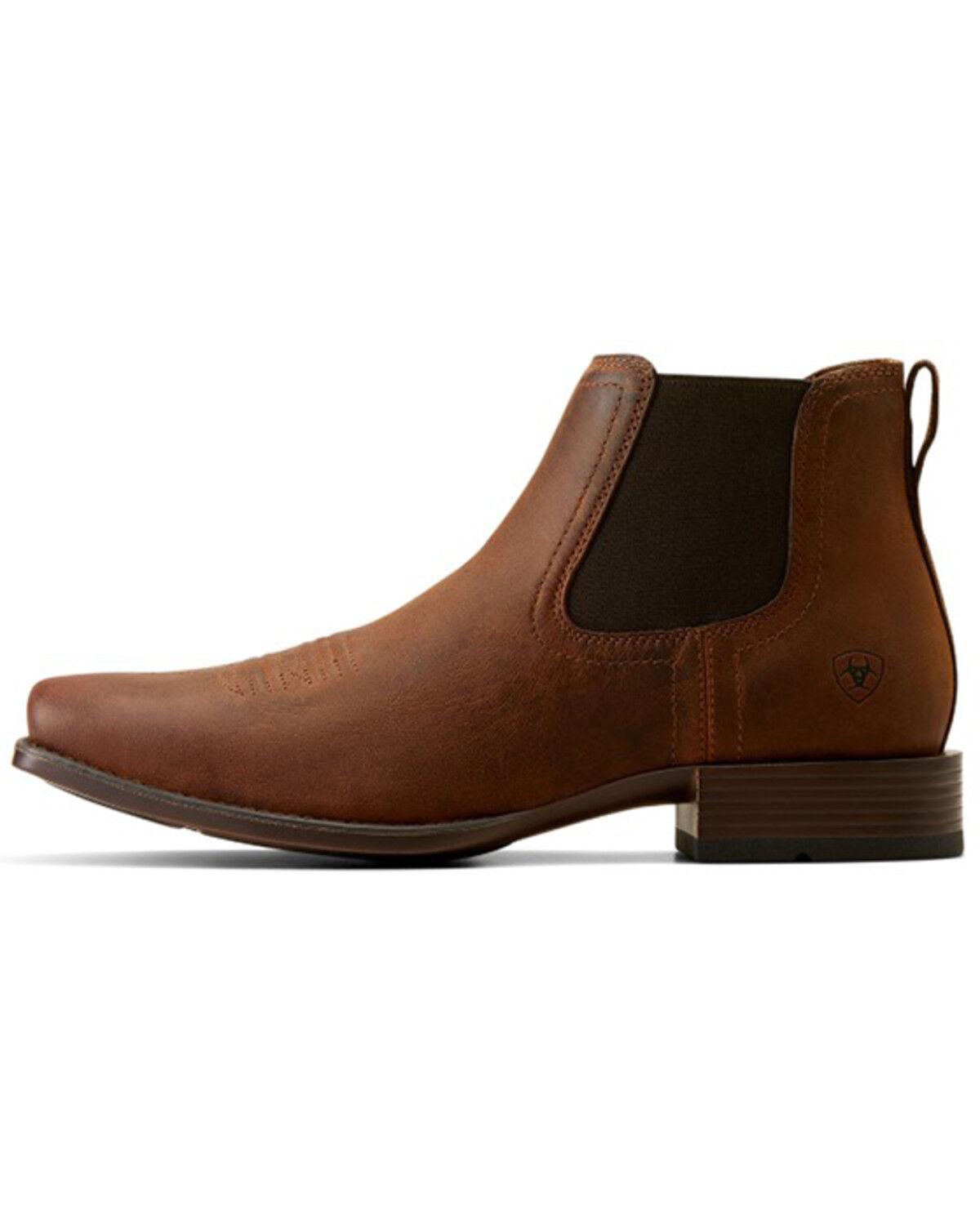 Image #2 - Ariat Men's Booker Ultra Western Chelsea Boots - Broad Square Toe, Brown, hi-res
