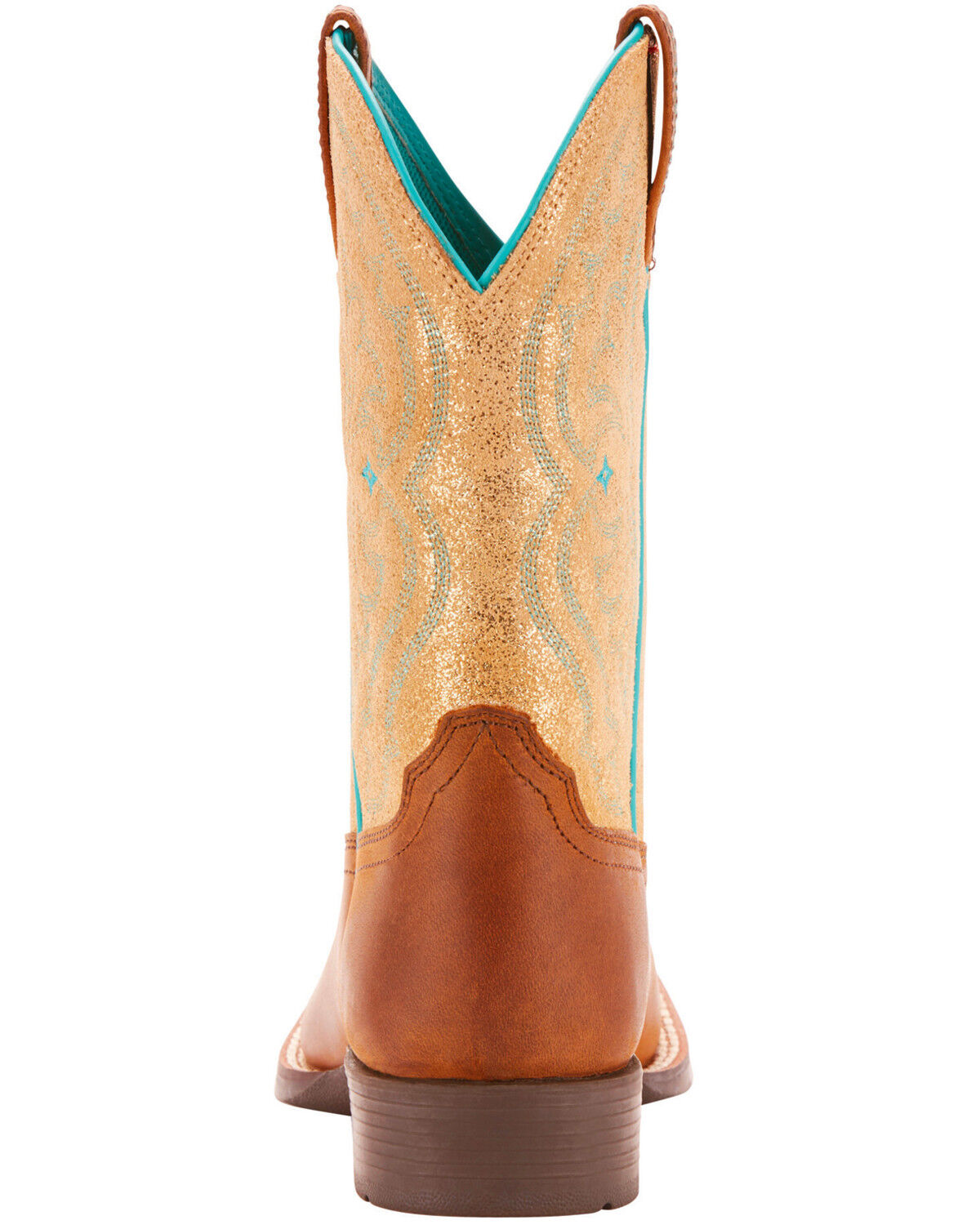 Image #5 - Ariat Girls' Quickdraw Western Boots - Square Toe, Tan, hi-res