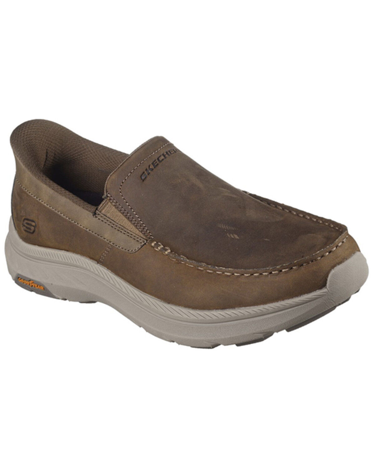 Image #1 - Skechers Men's Osgood Slip-Ins Relaxed Fit Casual Shoes - Moc Toe, Beige, hi-res