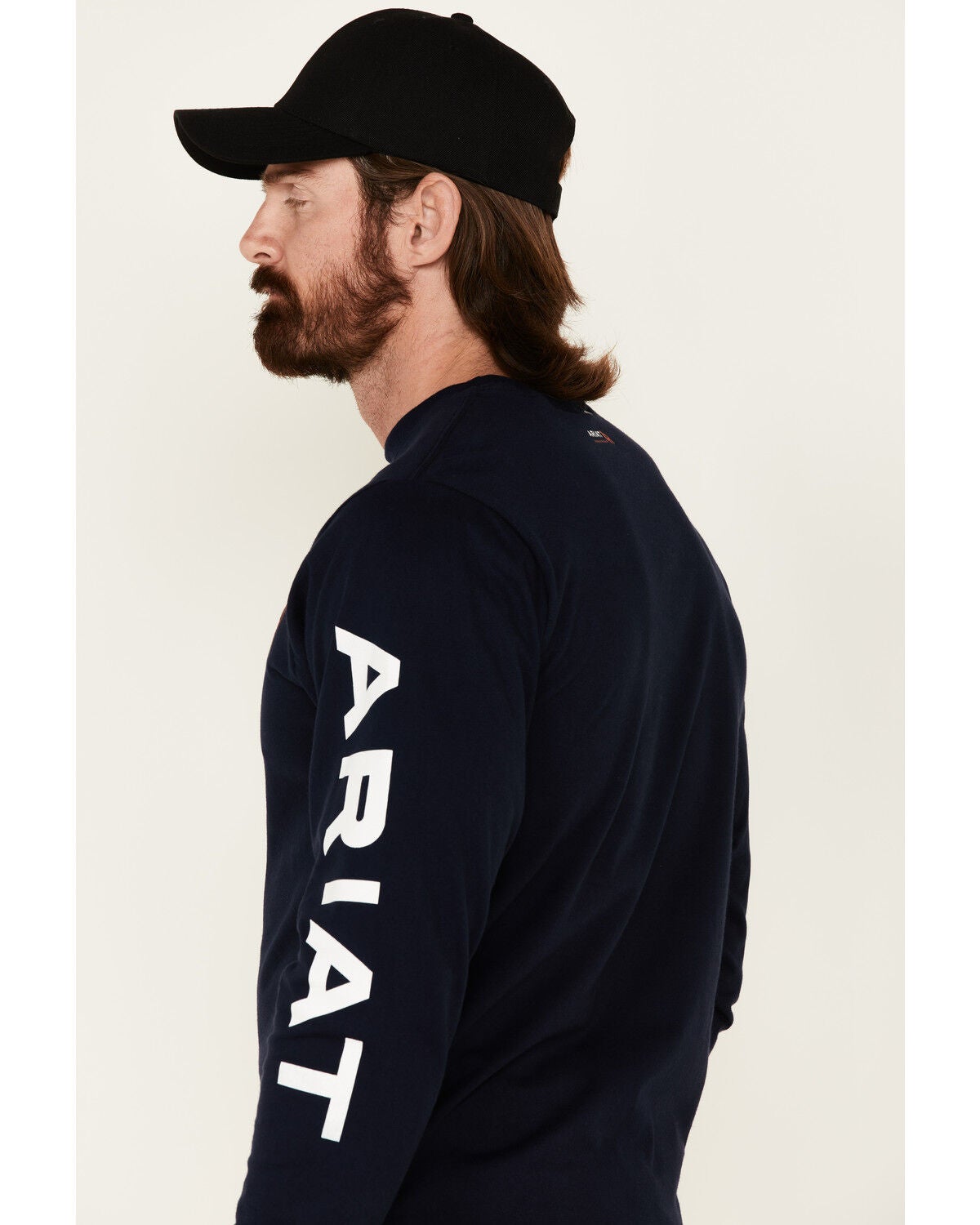 Ariat Men's FR Crew Logo T-Shirt - Navy - Flame Resistant - XL