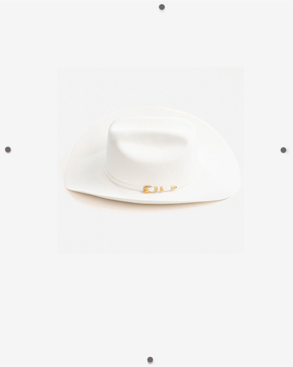 Image #2 - Larry Mahan Real 6X Felt Cowboy Hat, White, hi-res