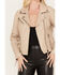 Image #3 - Mauritius Leather Women's Christy Scatter Star Leather Jacket , Black/white, hi-res