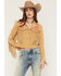 Image #3 - Shyanne Women's Dixon Embroidered Faux Suede Fringe Jacket, Wheat, hi-res