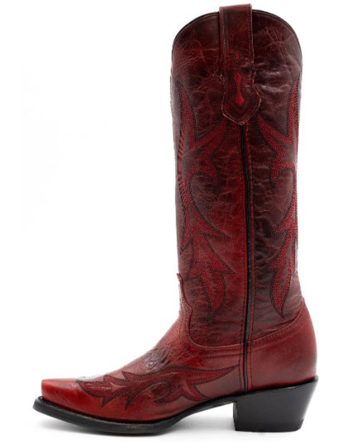 Image #3 - Ferrini Women's Scarlett Western Boots - Snip Toe, Red, hi-res