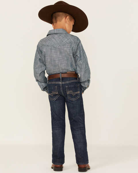 Image #1 - Cody James Little Boys' Maverick Dark Wash Straight Jeans - Sizes 4-8, Blue, hi-res